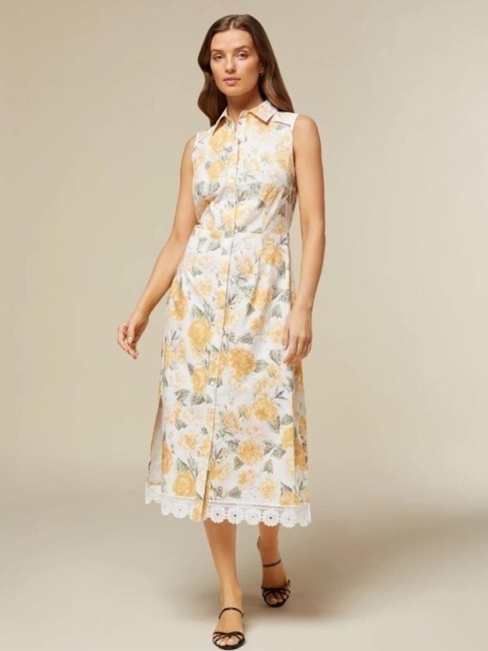RACHEL PARCELL Floral Midi Shirt Dress